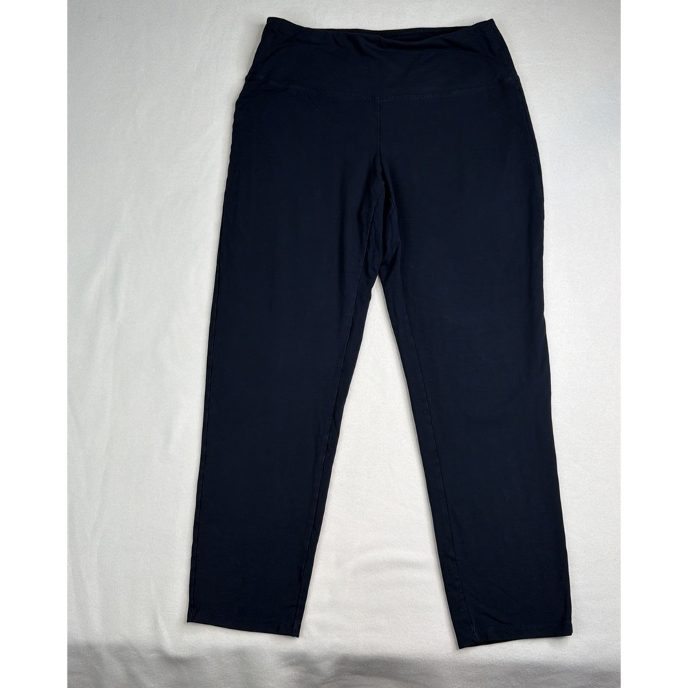 J Jill Wearever Collection Pants Womens S Petite Navy Slim Leg Pull On